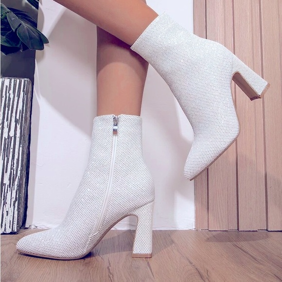 SHEIN Shoes - Sparkly white booties